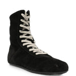 Sneakers alte in suede in nero 