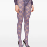 Collant in pizzo floreale in viola Alex perry - donna 