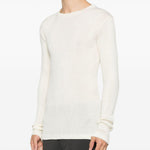 T-shirt a maniche lunghe a coste in beige Ranra - uomo 