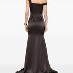 Abito con scollo a cuore in  marrone Alex Perry - donna 