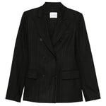 Giacca doppiopetto gessata in nero The andamane - donna 