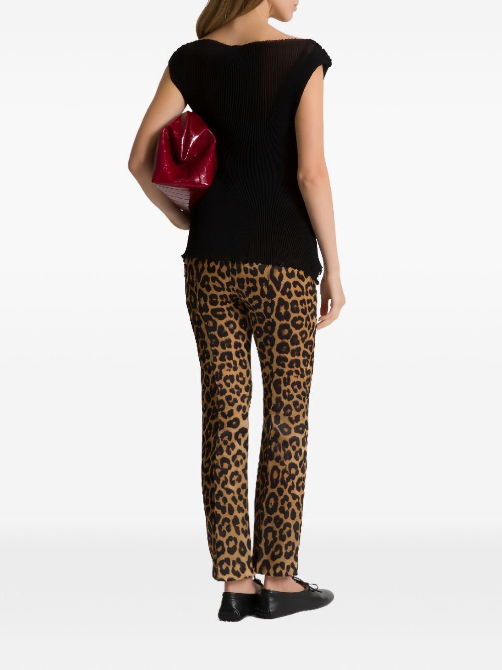 Pantaloni con stampa leopardata in marrone Alberta ferretti - donna 