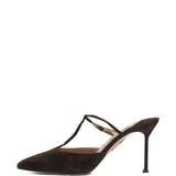 Mules a punta sorbonne in marrone Aquazzura - donna 