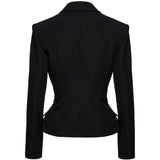Blazer doppiopetto aderente in nero Magda butrym - donna 