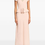 Abito lungo nocturne con cristalli in rosa Jenny packham - donna 