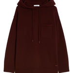 Felpa con cappuccio in lana e cachemire liana in bordeaux Maxmara - donna 