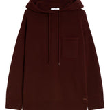 Felpa con cappuccio in lana e cachemire liana in bordeaux Maxmara - donna 