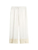 Pantaloni satinati con coulisse in beige Toteme - donna