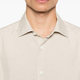 Camicia classica a maniche lunghe in beige Zegna - uomo 