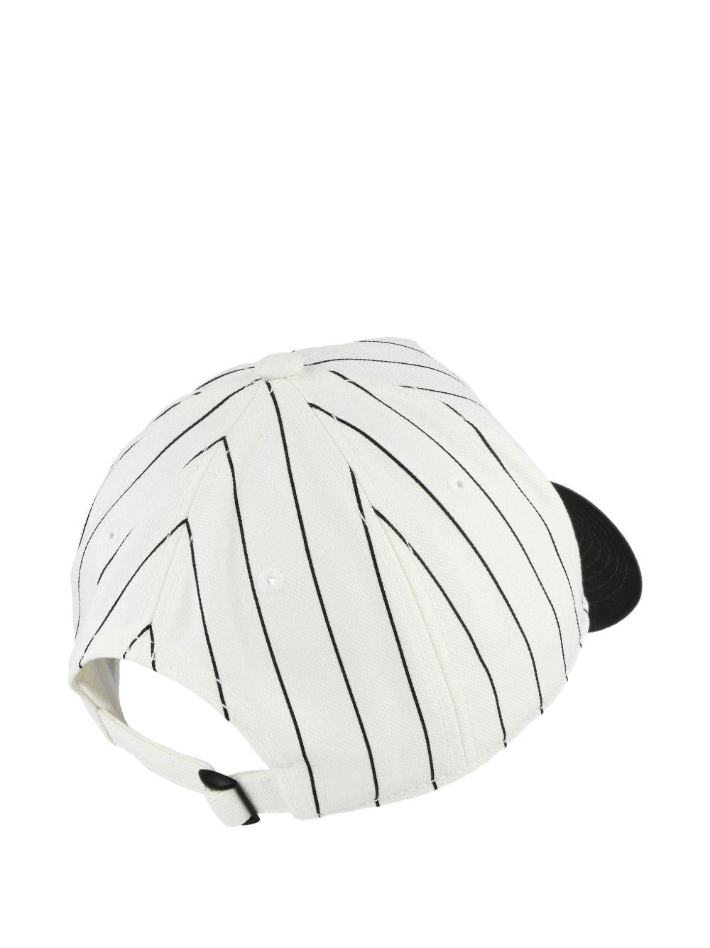 Cappellino con logo e toppa a righe in bianco e nero Y-3 - uomo 