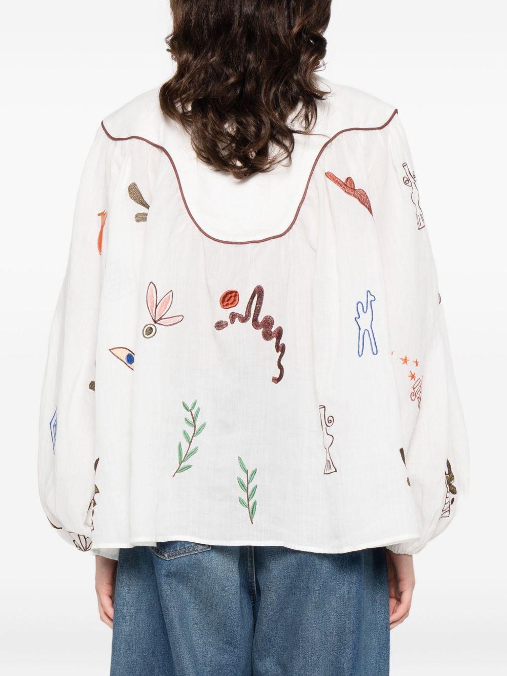 Blusa Mina con stampa in bianco Alemais - donna 