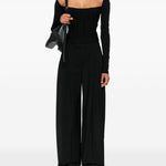 Top con motivo in rilievo in nero Mugler - donna 
