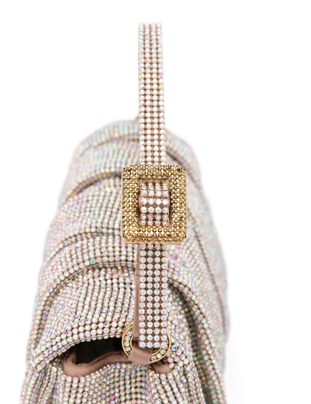 Borsa a mano con cristalli in rosa Benedetta Bruzziches - donna 