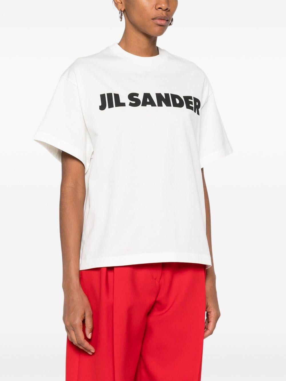 T-shirt con logo in bianco Jil sander - unisex 