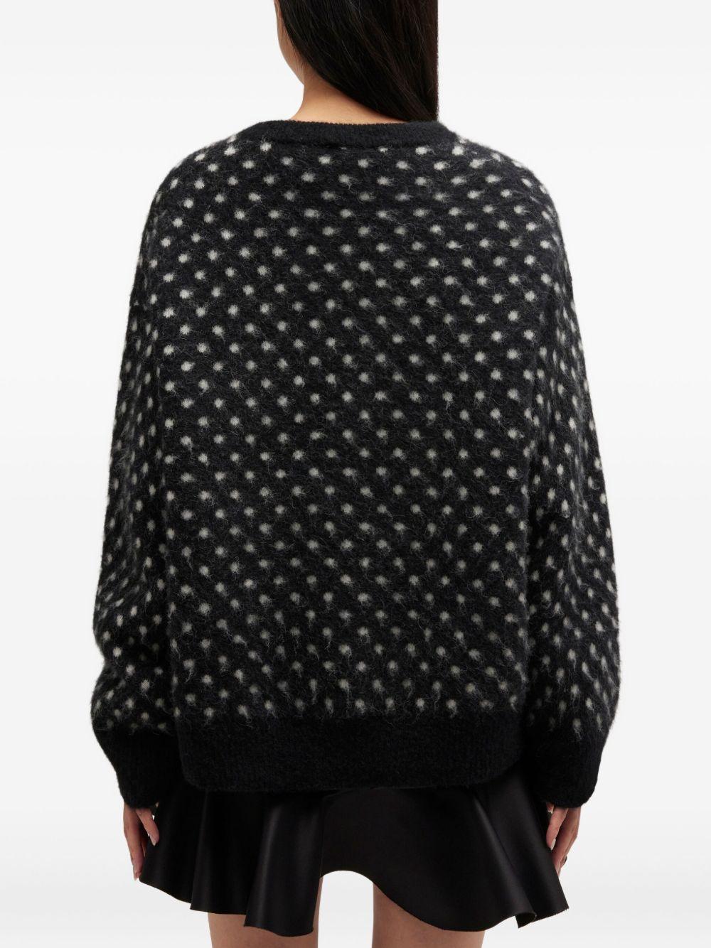Maglione a pois in nero Ganni - donna 