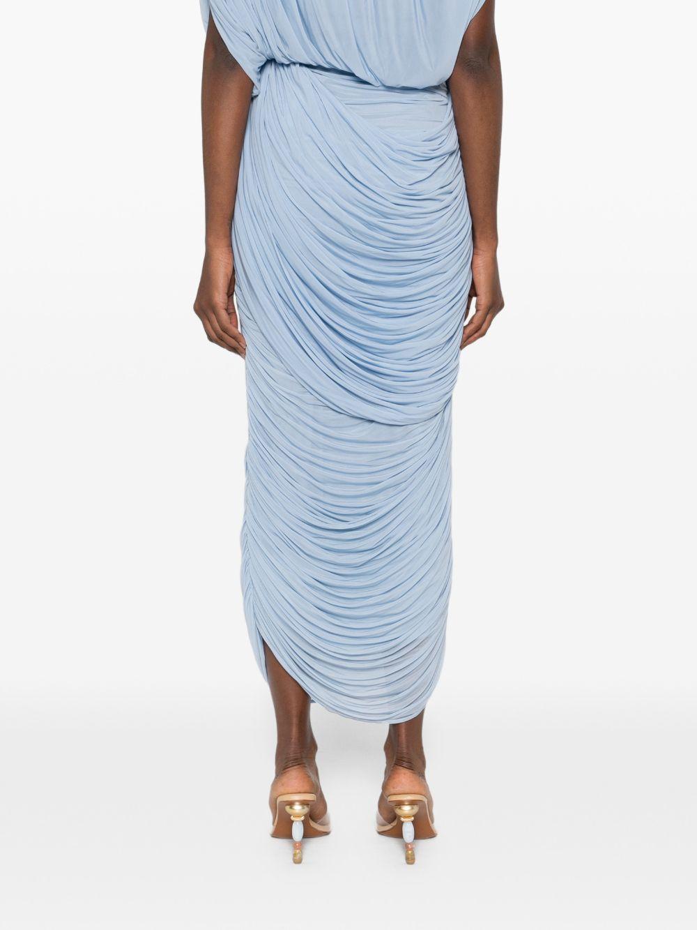 Gonna midi con ruches in blu Magda butrym - donna 