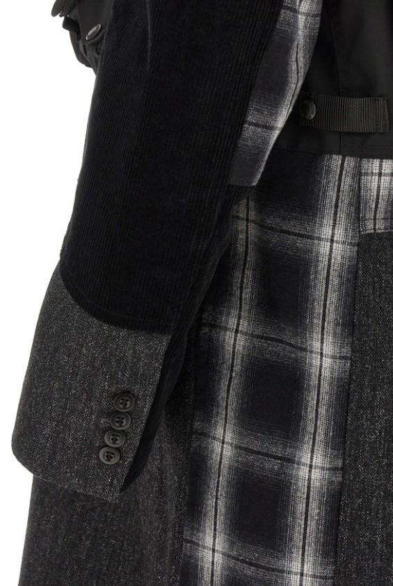 Cappotto patchwork Filson in nero  Junya Watanabe - uomo 