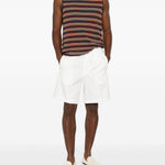 Shorts a pieghe con fibbia in bianco Briglia 1949 - uomo 