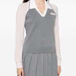Polo con logo in grigio Casablanca - donna 