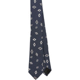 Cravatta in seta con motivo geometrico in blu Lardini - uomo 