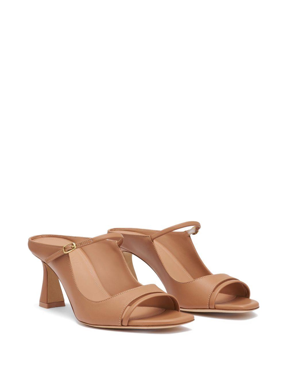 Mules Rania 70 in pelle rosa cipria 