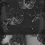 Gonna midi con decorazione a fiori in nero Rotate holiday - donna 