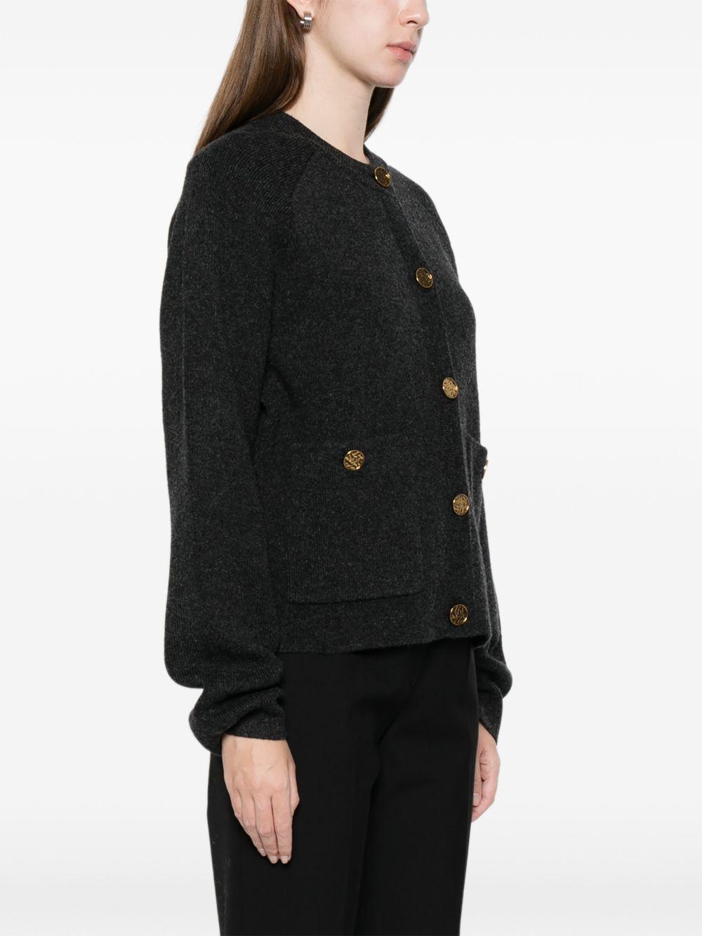 Cardigan con bottoni dorati in grigio Toteme - donna 
