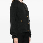 Cardigan con bottoni dorati in grigio Toteme - donna 