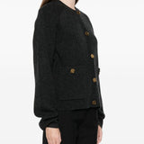 Cardigan con bottoni dorati in grigio Toteme - donna 