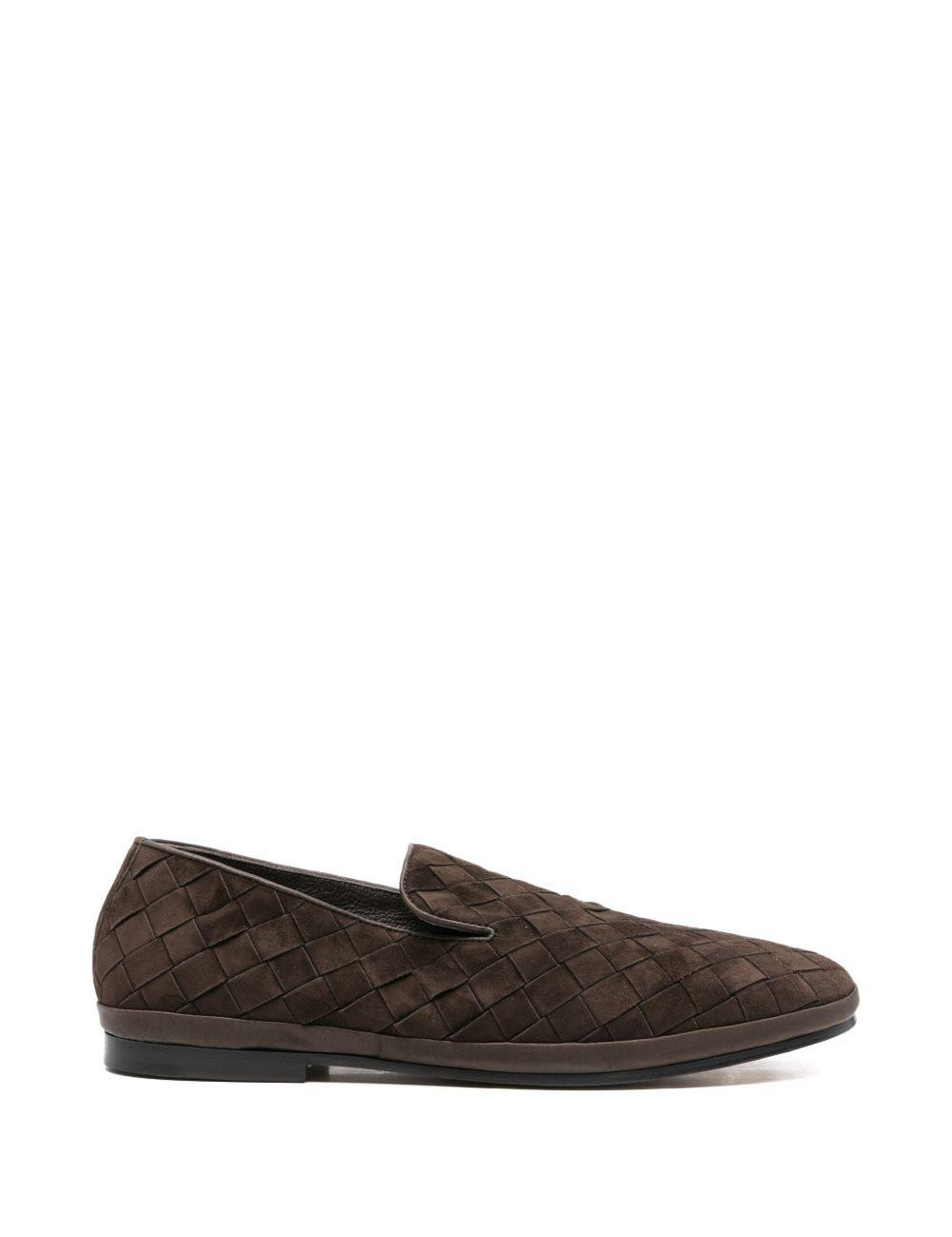 Mocassini intrecciati in marrone Henderson baracco - uomo 