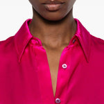Camicia chowy con finitura satinata in rosa Dries van noten - donna 