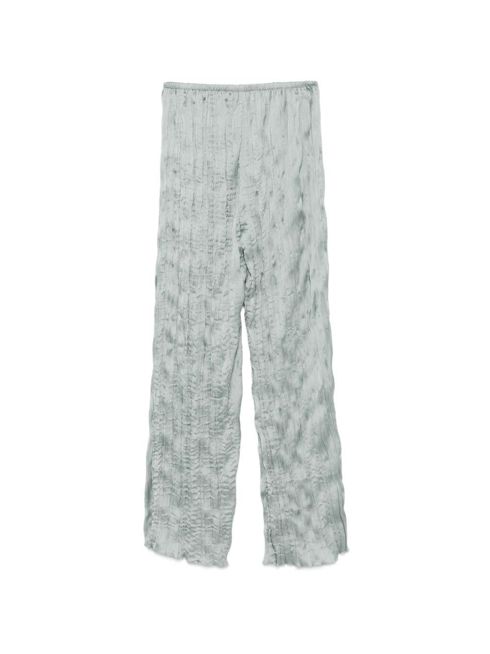PANTALONI EFFETTO STROPICCIATO IN AZZURRO STAUD - DONNA 