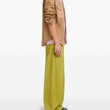 Jeans a gamba larga con stampa in verde Marni - uomo 