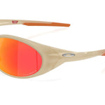 occhiali da sole ovali con lente rossa oakley - unisex 