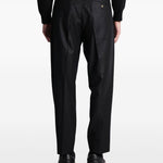 Pantaloni a gamba dritta albert in nero Grayed - uomo 
