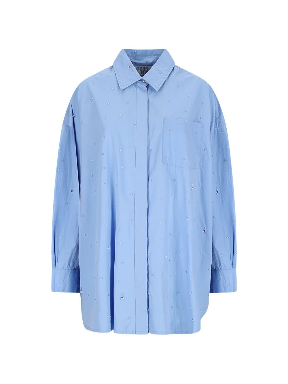 Camcia a maniche lunghe in blu 