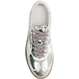 Sneakers Tb.490 pelle metallizzata argento 