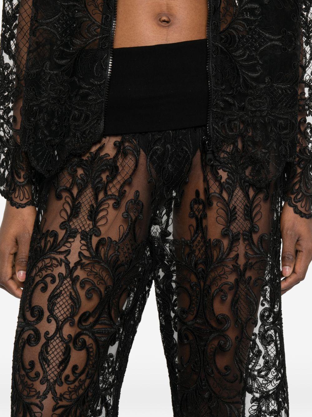 Pantaloni con pizzo in nero Maurizio - donna 