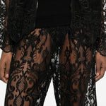 Pantaloni con pizzo in nero Maurizio - donna 