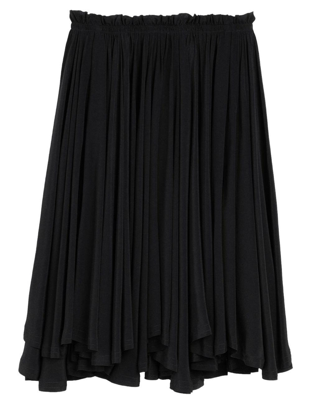 Gonna midi Corolla svasata in nero AMI PARIS - DONNA 