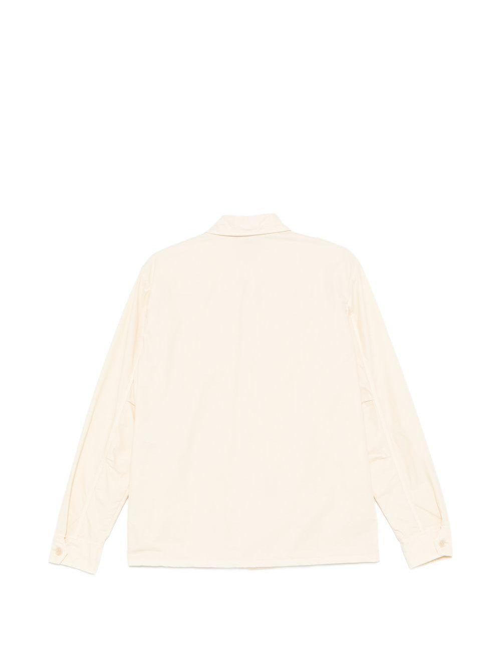 Camicia con patch logo e epaulette in avorio Aspesi - uomo 