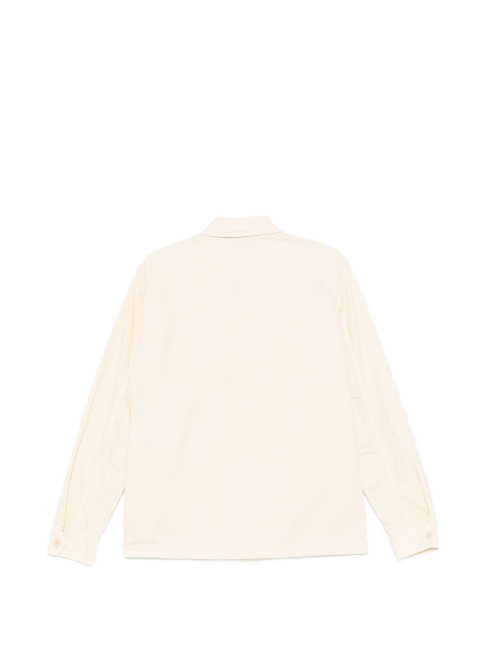 Camicia con patch logo e epaulette in avorio Aspesi - uomo 