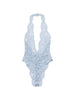 Women's Rowen Rose blue halter neck bodysuit