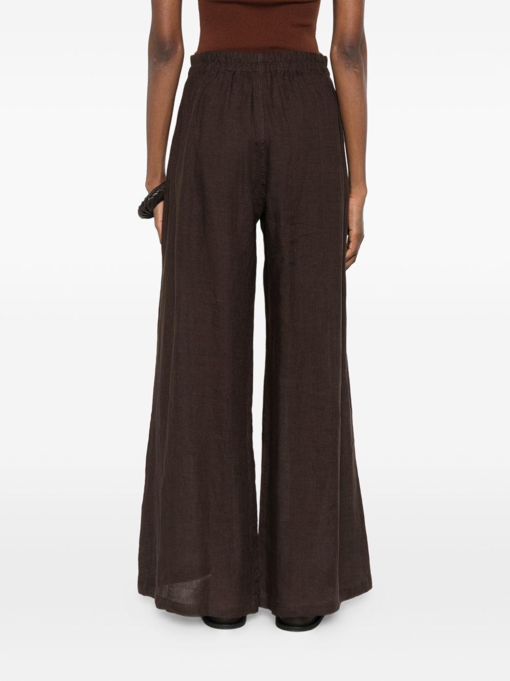 Pantaloni a gamba ampia in marrone Maurizio - donna 