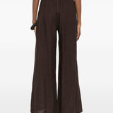 Pantaloni a gamba ampia in marrone Maurizio - donna 