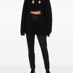Maglione con effetto vissuto in nero Moschino - donna 
