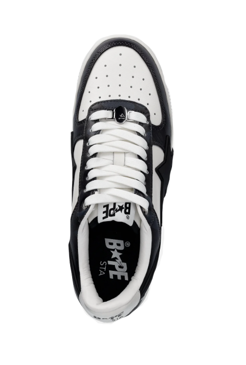 Sneakers basse sta #1 m2 in bianco e nero A Bathing Ape - uomo 