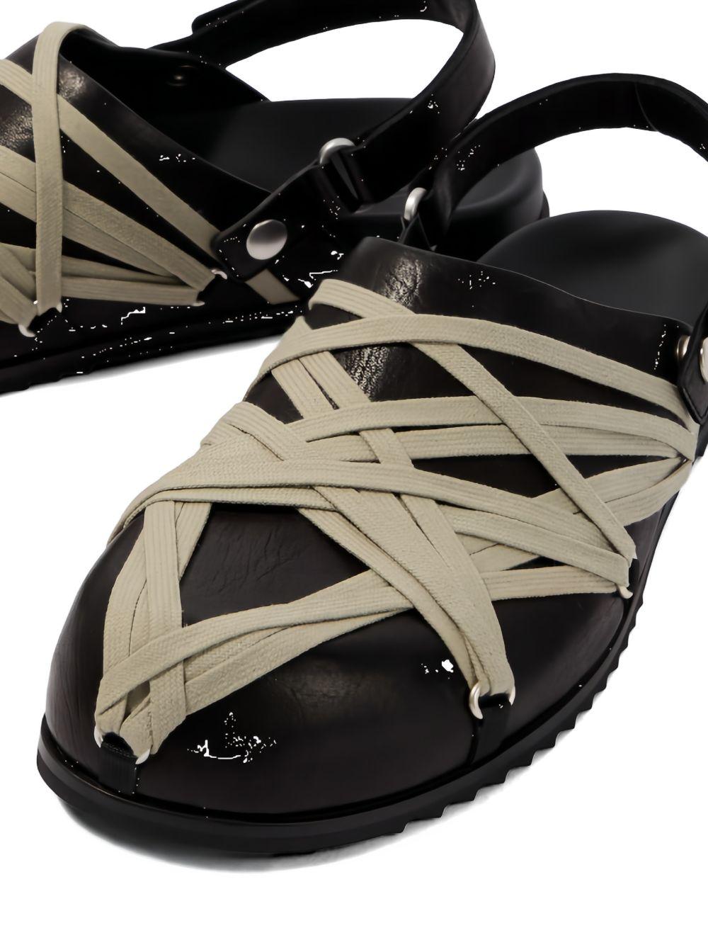 Mules megalace in nero Rick Owens - uomo 