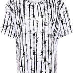 T-shirt con stampa grafica in nero e bianco Comme Des Garcons - donna 