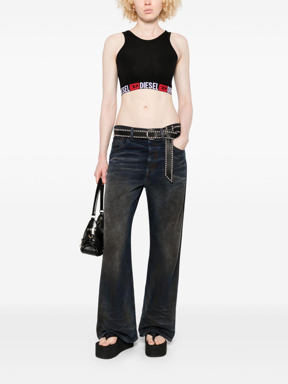 Top crop Sandra-D-Core in nero Diesel - donna 